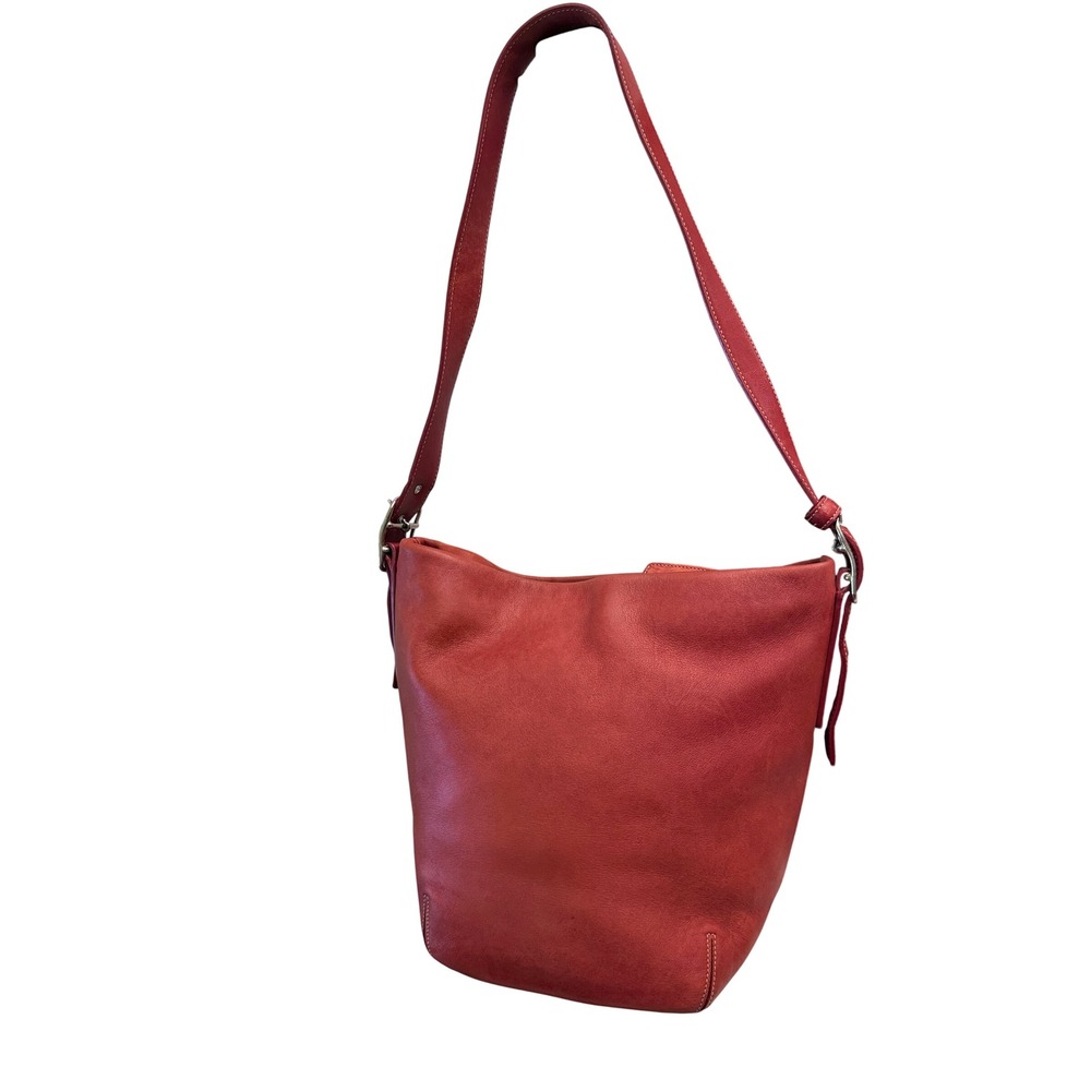 Coach Ergo Red Leather Bucket Bag 9186 Vintage Hobo Shoulder Bag